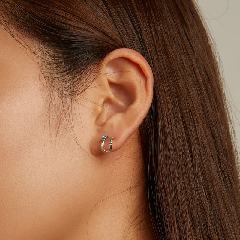(Bild für) Exquisite Doppelschicht-Ohrstecker im Pandora-Stil - SCE1331 - Ansicht 6