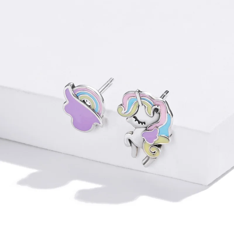 (Bild für) Fantasy-Pony-Ohrstecker im Pandora-Stil - SCE1266 - Ansicht 3