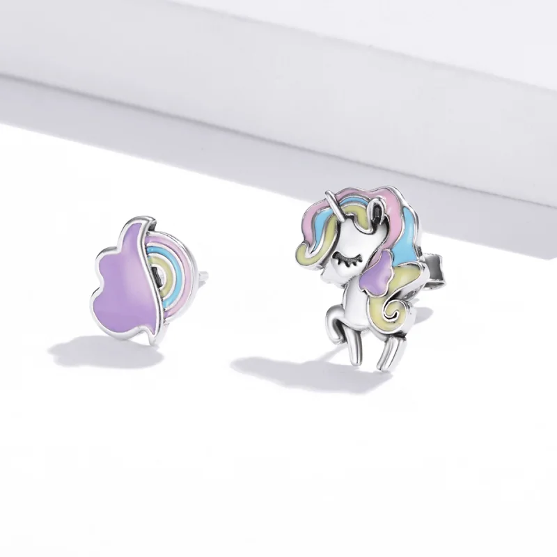 (Bild für) Fantasy-Pony-Ohrstecker im Pandora-Stil - SCE1266 - Ansicht 4