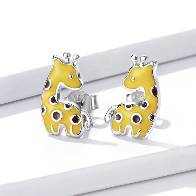 (Bild für) Giraffen-Ohrstecker im Pandora-Stil - BSE586 - Ansicht 2