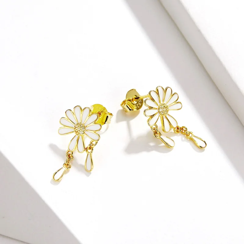 (Bild für) Gänseblümchen Ohrstecker Pandora - BSE159 - Ansicht 4