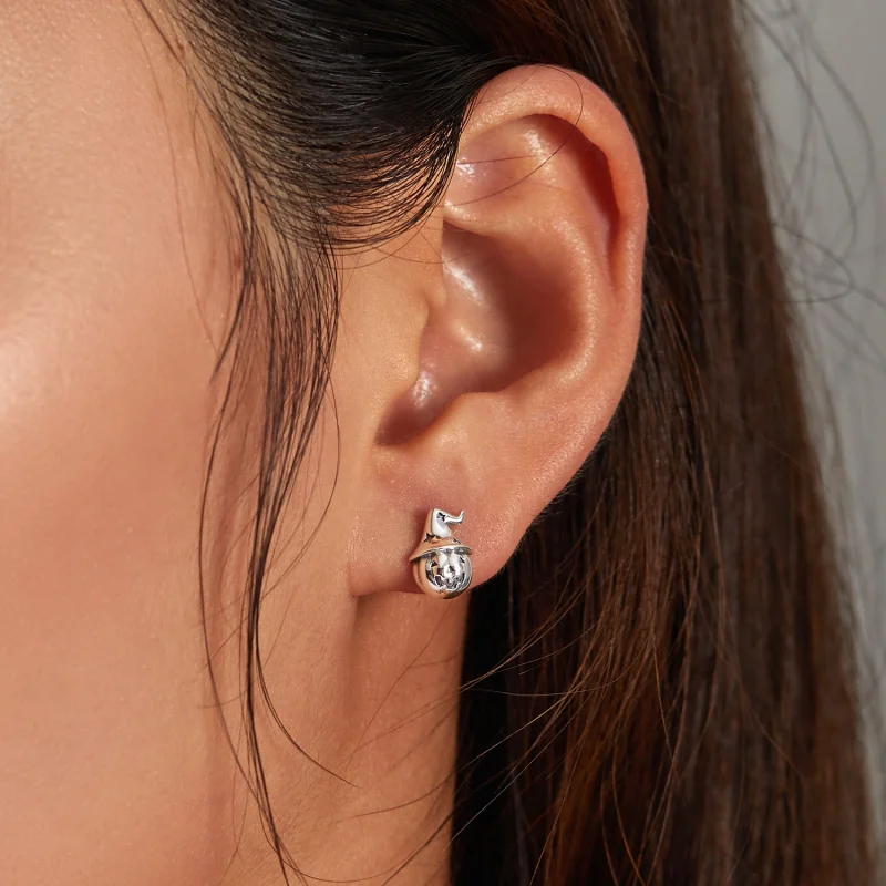 (Bild für) Halloween-Kürbis-Ohrstecker im Pandora-Stil - BSE537 - Ansicht 7