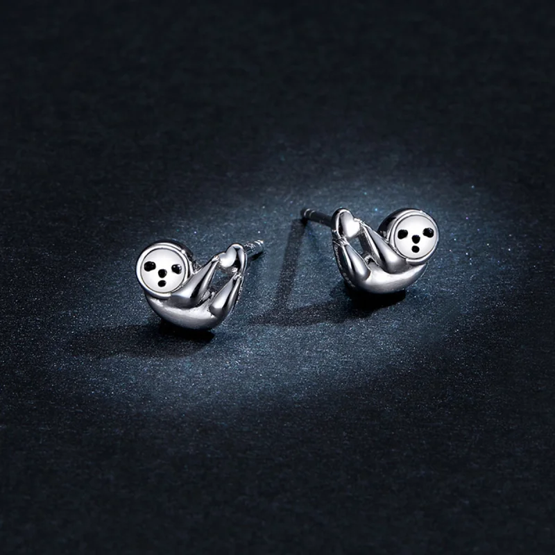 (Bild für) Kleine Faultier-Ohrstecker im Pandora-Stil - BSE303 - Ansicht 5