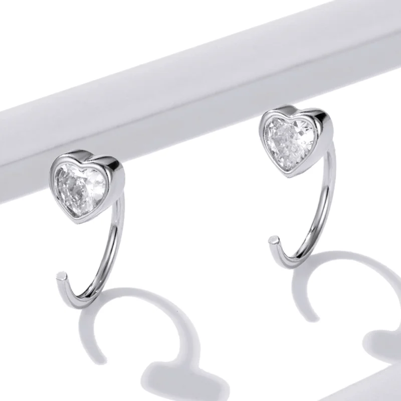 (Bild für) Liebes-Ohrstecker im Pandora-Stil - BSE516 - Ansicht 4