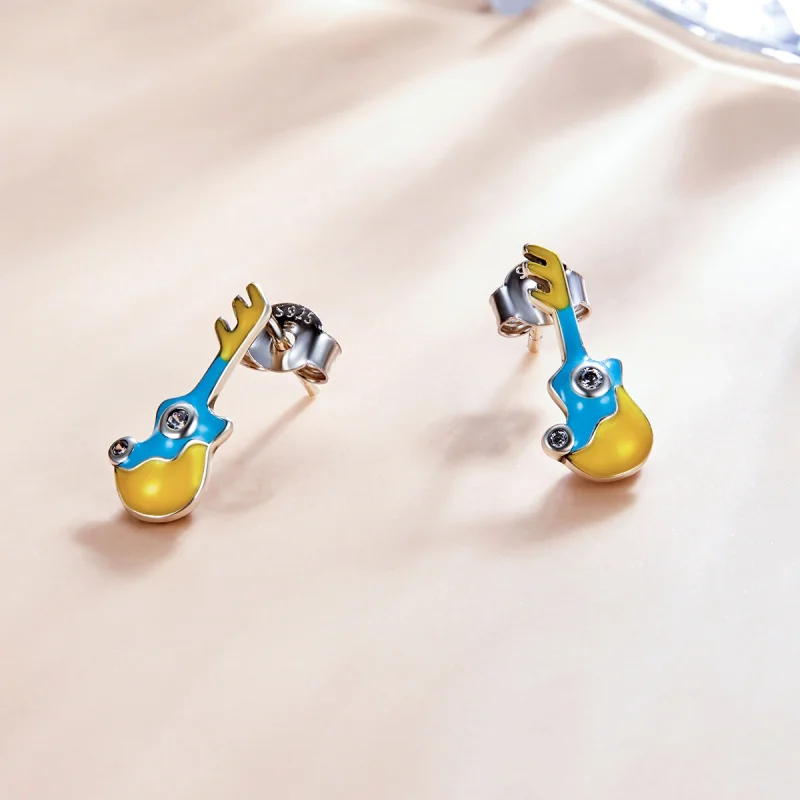 (Bild für) Mini-Gitarren-Ohrstecker im Pandora-Stil - SCE1217 - Ansicht 2