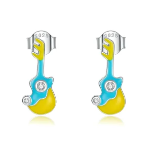 (Bild für) Mini-Gitarren-Ohrstecker im Pandora-Stil - SCE1217