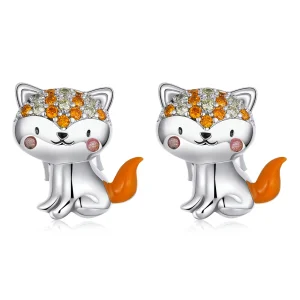 (Bild für) Niedliche Fuchs-Ohrstecker im Pandora-Stil - SCE1373