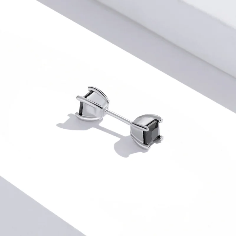 (Bild für) Ohrstecker aus schwarzem Zirkonium im Pandora-Stil - SCE1325 - Ansicht 3