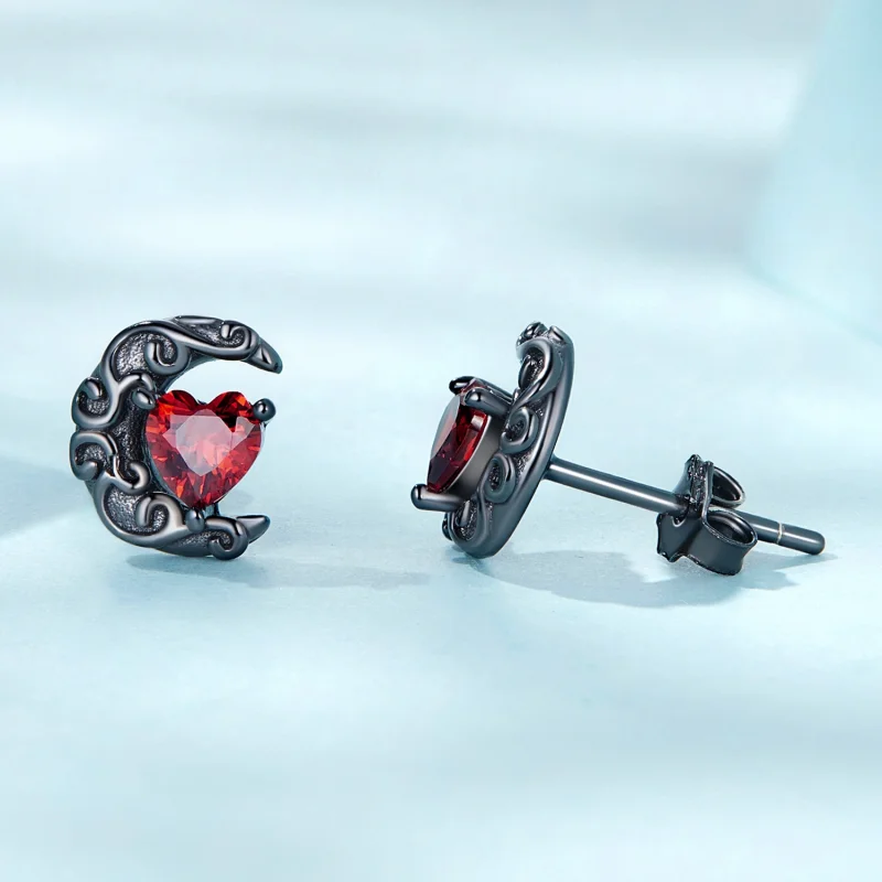 (Bild für) Ohrstecker im Pandora-Stil „Dark Night Moonlight“. - SCE1519 - Ansicht 3