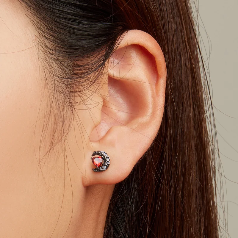 (Bild für) Ohrstecker im Pandora-Stil „Dark Night Moonlight“. - SCE1519 - Ansicht 5