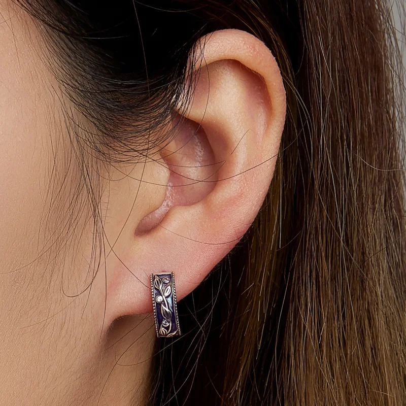 (Bild für) Ohrstecker im Pandora-Stil mit Retro-Muster - SCE1415 - Ansicht 5