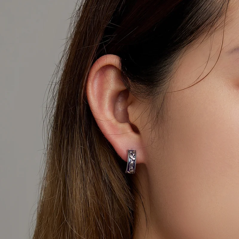 (Bild für) Ohrstecker im Pandora-Stil mit Retro-Muster - SCE1415 - Ansicht 7