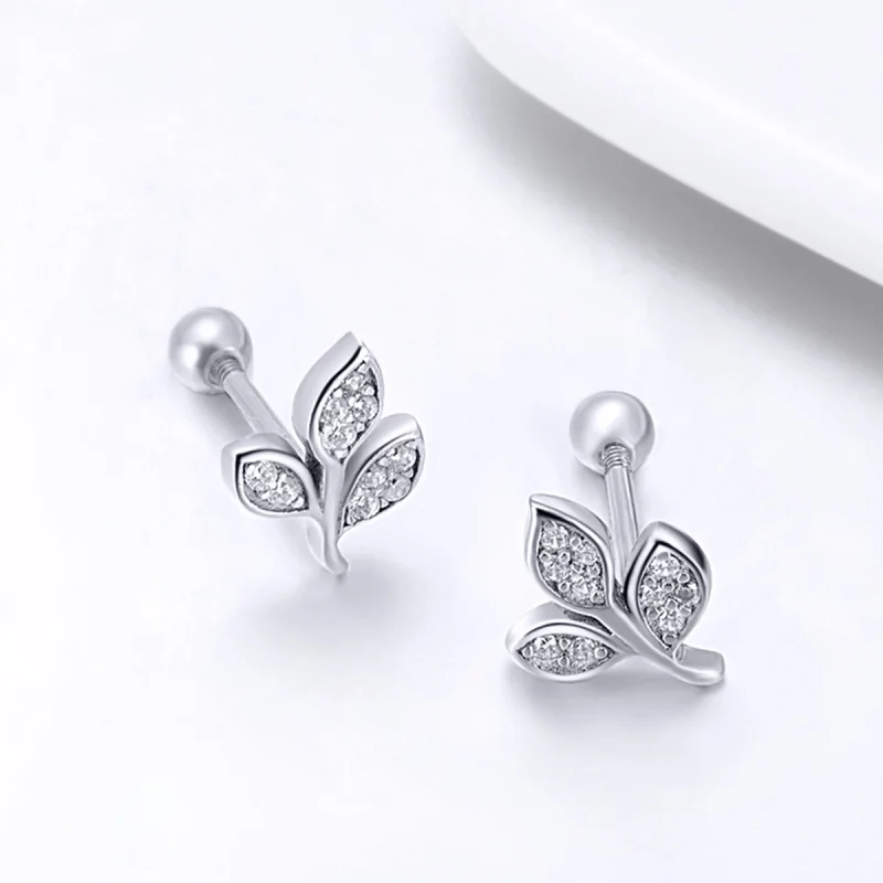 (Bild für) Ohrstecker „Listening to the Leaves“ im Pandora-Stil - SCE431 - Ansicht 2