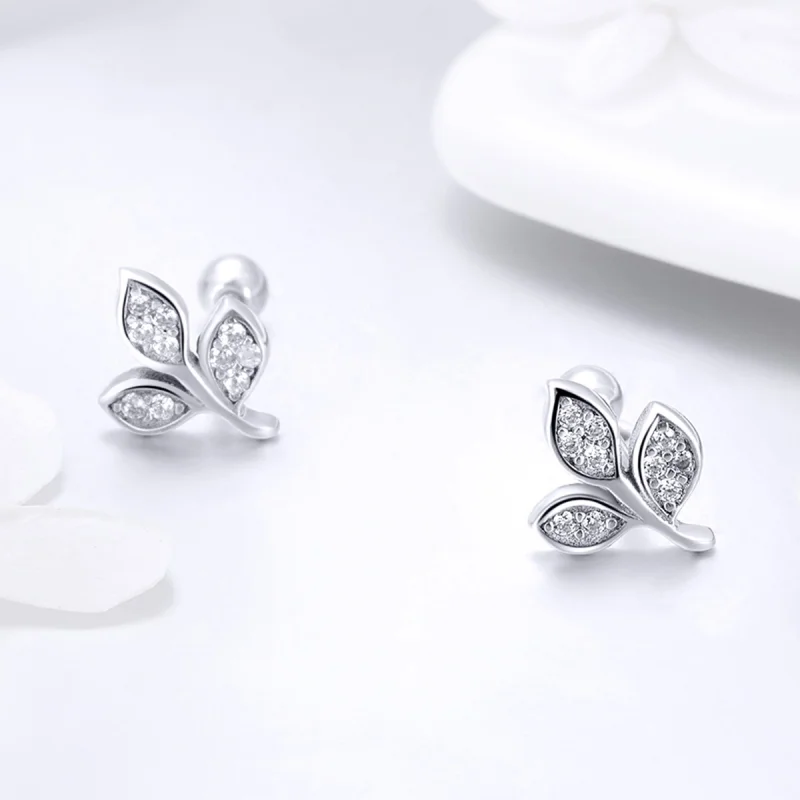 (Bild für) Ohrstecker „Listening to the Leaves“ im Pandora-Stil - SCE431 - Ansicht 3