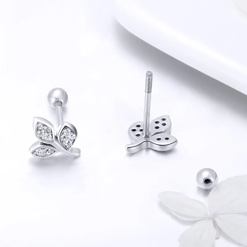 (Bild für) Ohrstecker „Listening to the Leaves“ im Pandora-Stil - SCE431 - Ansicht 4