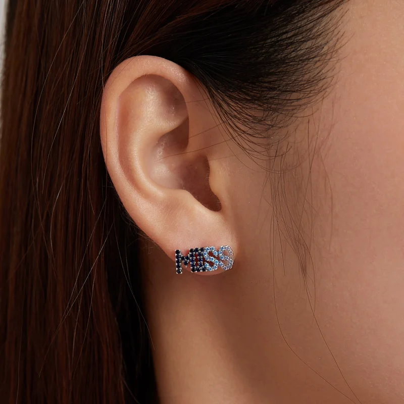 (Bild für) Ohrstecker „Miss You“ im Pandora-Stil - SCE1197 - Ansicht 6