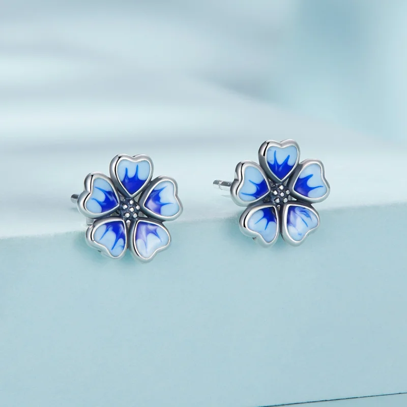 (Bild für) Ohrstecker mit Blumen im Pandora-Stil - SCE1513 - Ansicht 2