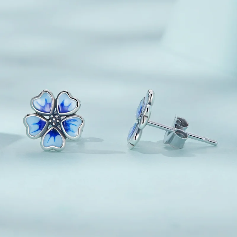 (Bild für) Ohrstecker mit Blumen im Pandora-Stil - SCE1513 - Ansicht 3