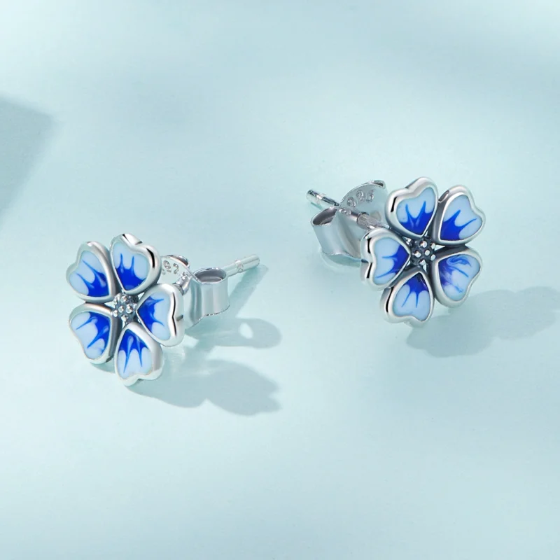 (Bild für) Ohrstecker mit Blumen im Pandora-Stil - SCE1513 - Ansicht 4