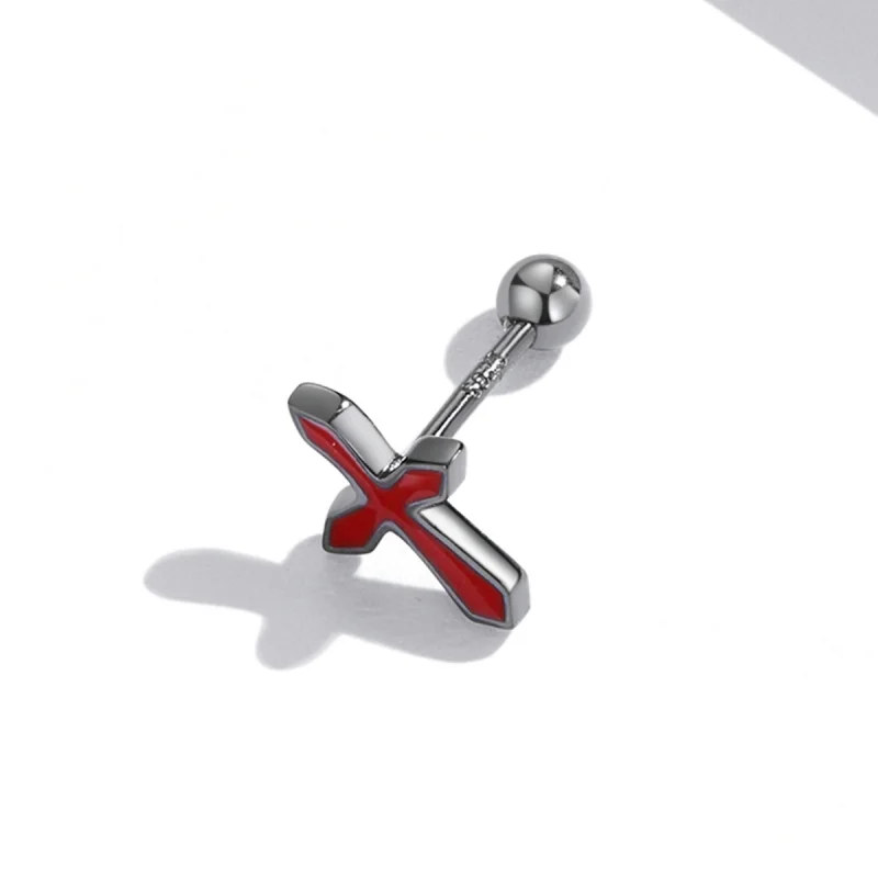 (Bild für) Ohrstecker mit dunklem Kreuz im Pandora-Stil - SCE1327 - Ansicht 4