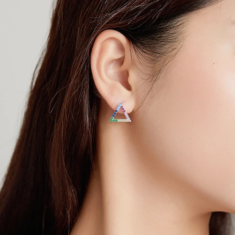 (Bild für) Ohrstecker mit Geometrie im Pandora-Stil - BSE482 - Ansicht 7