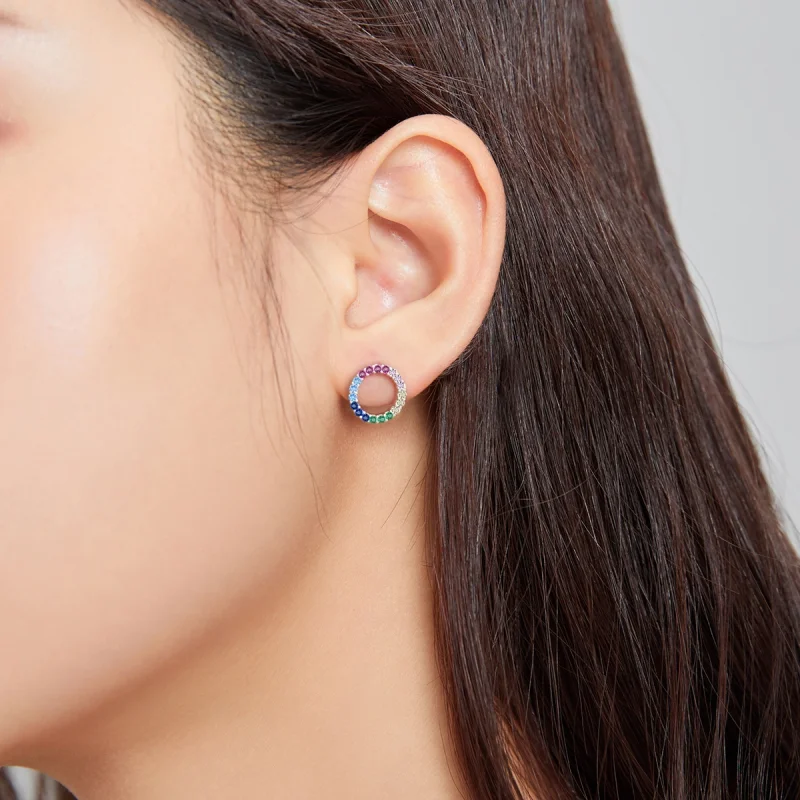 (Bild für) Ohrstecker mit Geometrie im Pandora-Stil - BSE482 - Ansicht 8