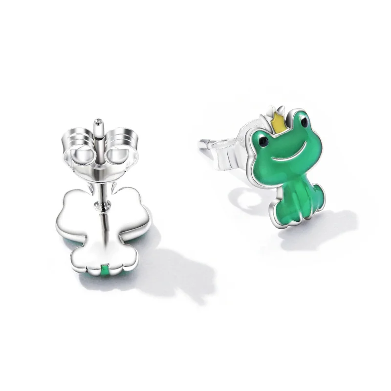 (Bild für) Ohrstecker mit lustigem kleinem Frosch im Pandora-Stil - SCE1380 - Ansicht 4