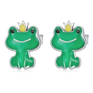(Bild für) Ohrstecker mit lustigem kleinem Frosch im Pandora-Stil - SCE1380