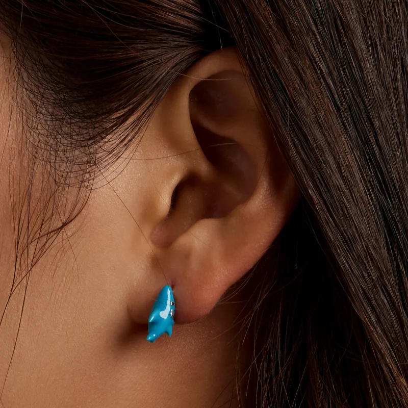 (Bild für) Ohrstecker mit lustigem kleinen Hai im Pandora-Stil - BSE563 - Ansicht 7