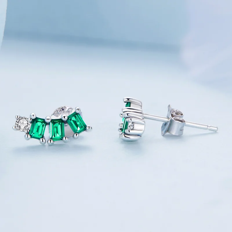 (Bild für) Ohrstecker mit Mosaik-Edelsteinen im Pandora-Stil - BSE704 - Ansicht 3