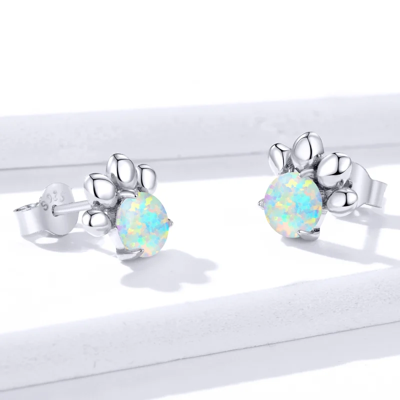 (Bild für) Ohrstecker mit Opal-Siegel im Pandora-Stil - BSE346 - Ansicht 4