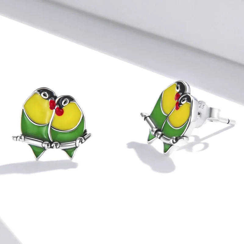 (Bild für) Ohrstecker mit zwei Orioles im Pandora-Stil - SCE1278 - Ansicht 4