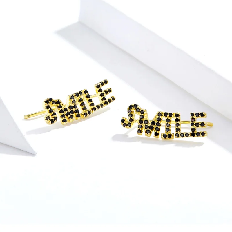 (Bild für) Ohrstecker „Smile“ im Pandora-Stil - SCE764 - Ansicht 2