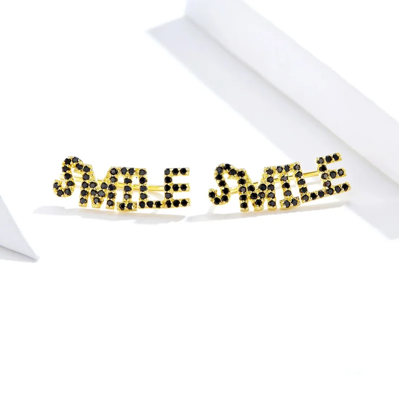(Bild für) Ohrstecker „Smile“ im Pandora-Stil - SCE764 - Ansicht 3