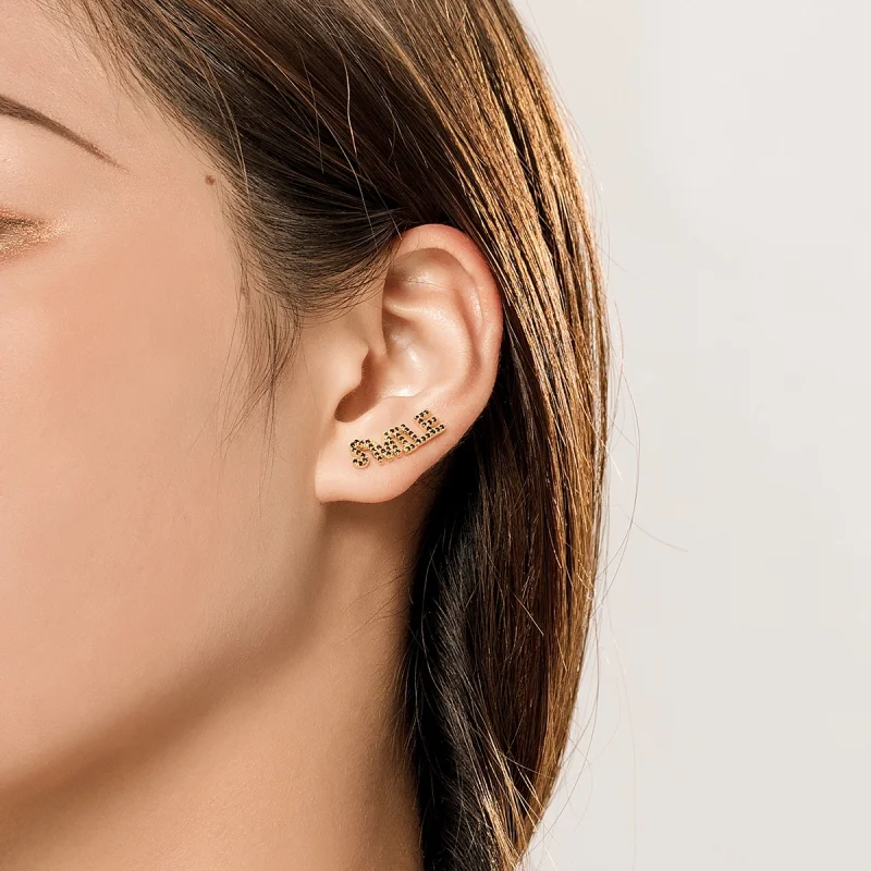 (Bild für) Ohrstecker „Smile“ im Pandora-Stil - SCE764 - Ansicht 5
