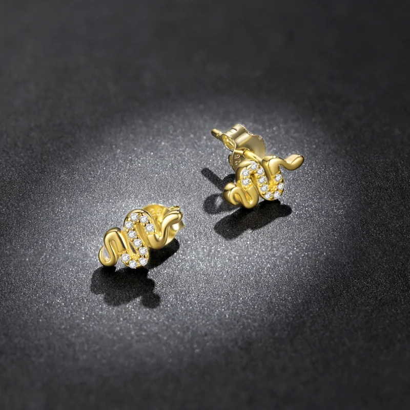 (Bild für) Ohrstecker „Spirit Snake“ im Pandora-Stil - BSE526 - Ansicht 5