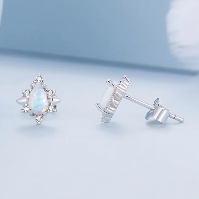 (Bild für) Opal-Ohrstecker im Pandora-Stil - BSE685 - Ansicht 3