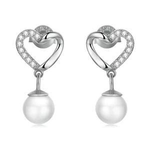 (Bild für) Pandora Style Love Muschelperlen-Elegante Ohrstecker - BSE552