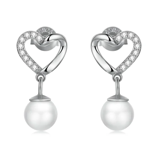 (Bild für) Pandora Style Love Muschelperlen-Elegante Ohrstecker - BSE552