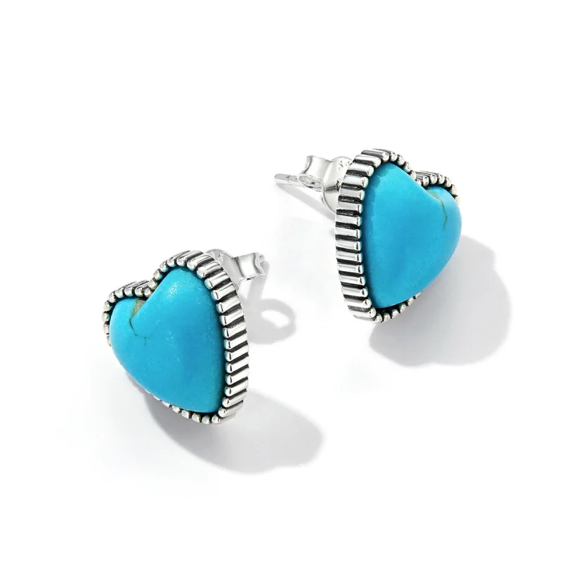 (Bild für) Pandora Style Love Türkis Ohrstecker - BSE591 - Ansicht 4