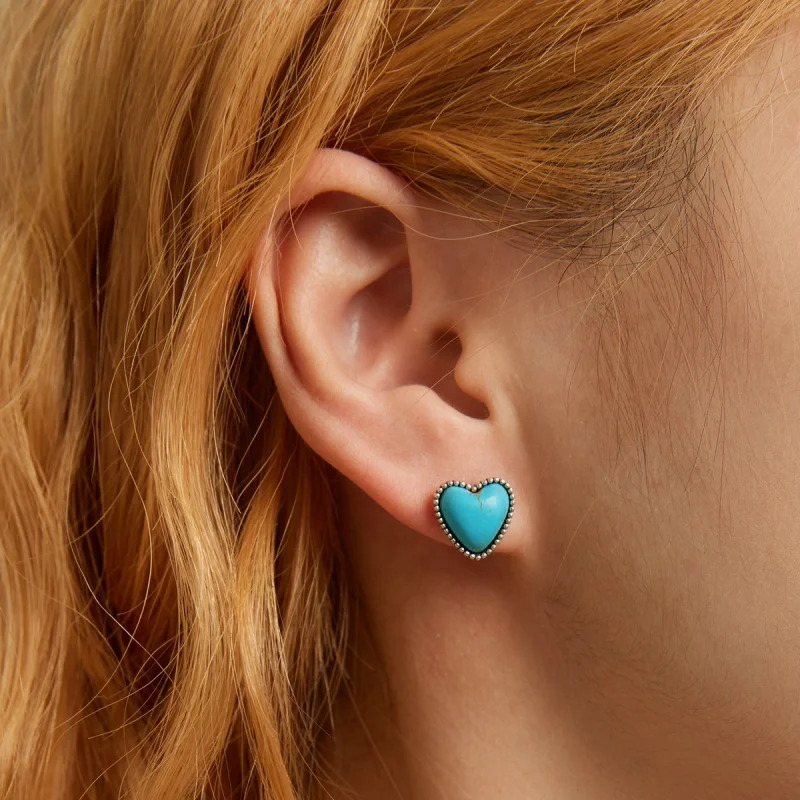 (Bild für) Pandora Style Love Türkis Ohrstecker - BSE591 - Ansicht 6