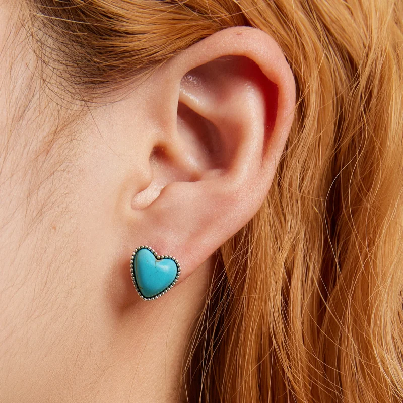 (Bild für) Pandora Style Love Türkis Ohrstecker - BSE591 - Ansicht 7