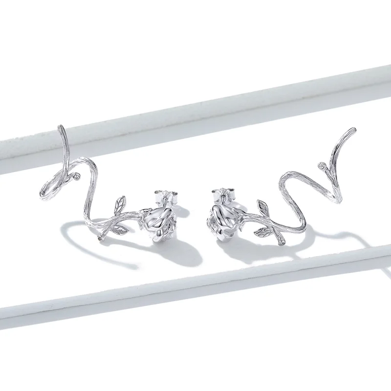 (Bild für) Rosen-Ohrstecker im Pandora-Stil - BSE238 - Ansicht 2