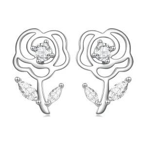 (Bild für) Rosen-Ohrstecker im Pandora-Stil - BSE714