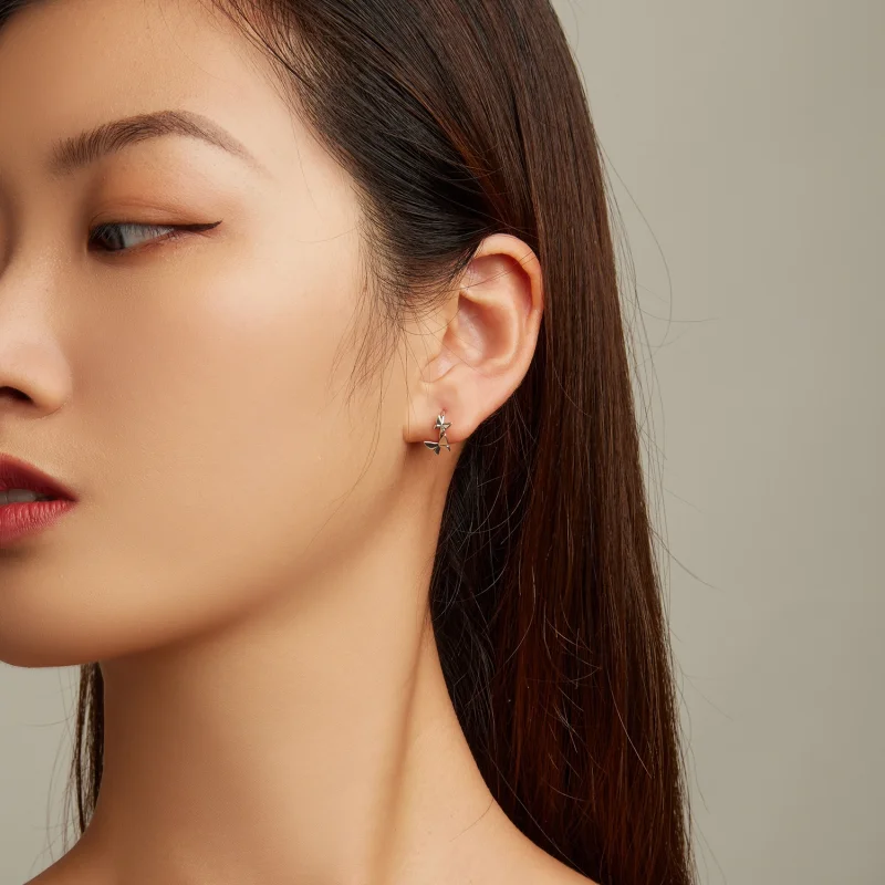 (Bild für) Schmetterlings-Ohrstecker im Pandora-Stil - SCE1501 - Ansicht 6