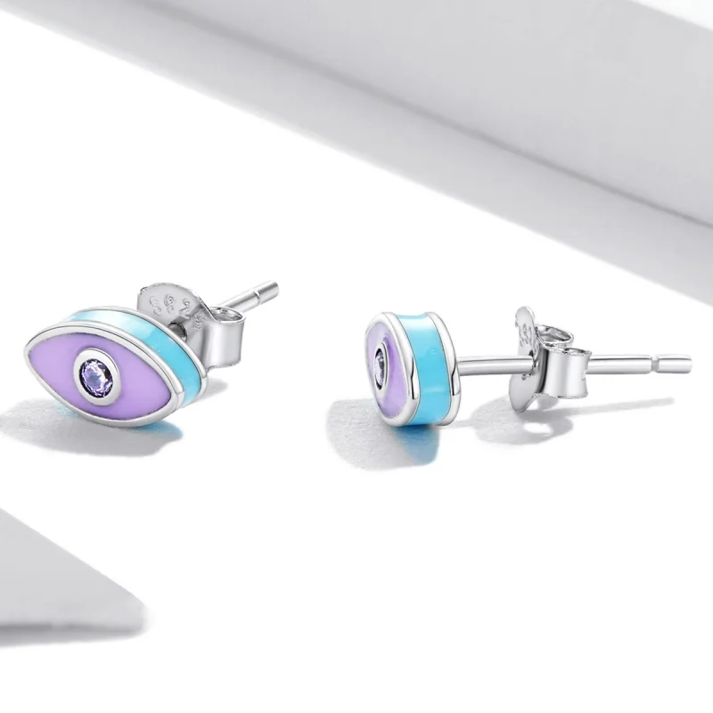 (Bild für) Teufelsauge-Ohrstecker im Pandora-Stil - SCE1367 - Ansicht 3