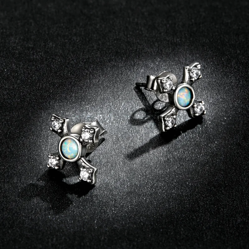 (Bild für) Vintage-Kreuz-Ohrstecker im Pandora-Stil - BSE555 - Ansicht 5