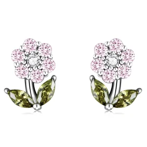 (Bild für) Zarte Blumen-Ohrstecker im Pandora-Stil - BSE592-PK