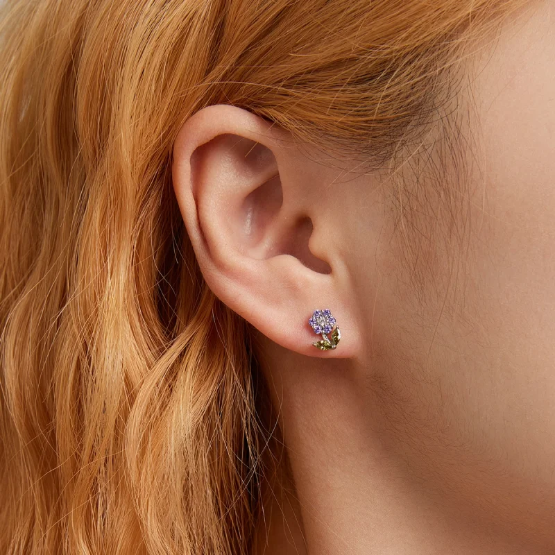 (Bild für) Zarte Blumen-Ohrstecker im Pandora-Stil - BSE592-VT - Ansicht 5