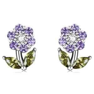 (Bild für) Zarte Blumen-Ohrstecker im Pandora-Stil - BSE592-VT
